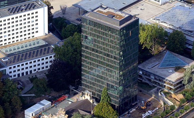 Erweiterungsneubau für UNFCCC im UN-Campus - Luftbild.