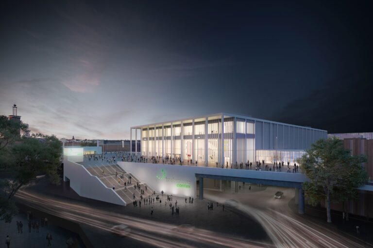 Koelnmesse 3.0 - Confex bei Nacht - Visualisierung.