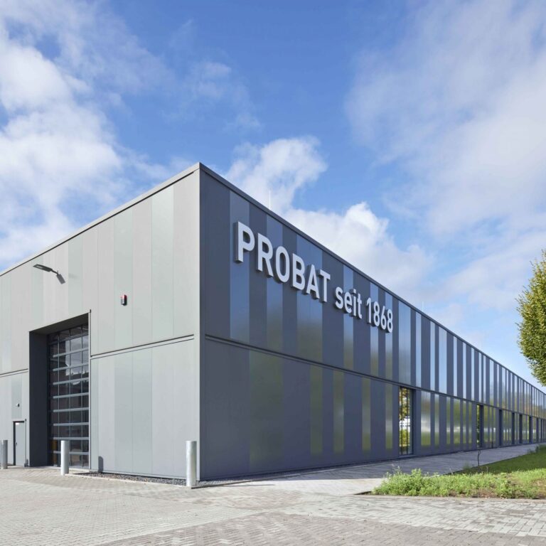 Neubau PROBAT Produktions- und Logistikhalle in Emmerich am Rhein.