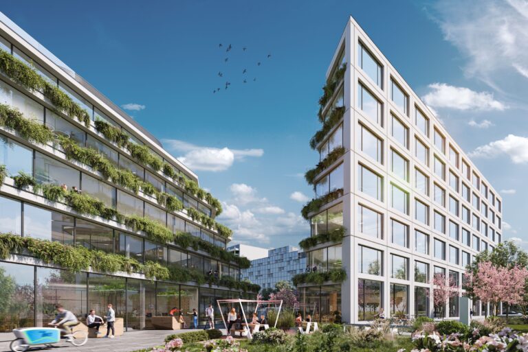 Visualisierung Bürocomplex Green Canyon in Bonn.