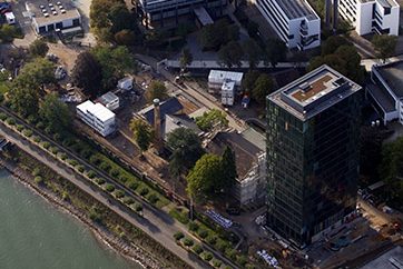 Erweiterungsneubau für UNFCCC im UN-Campus - Luftbild.