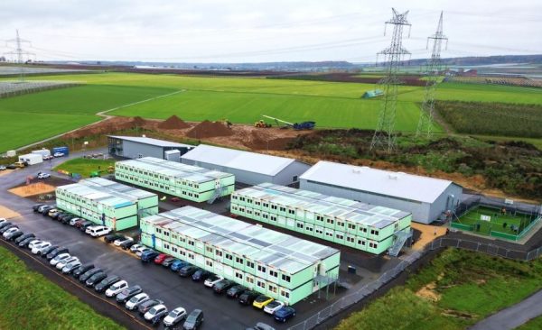 AMTRA Containeranlage Are-Gymnasium nach Flutkatastrophe in Bad Neuenahr-Ahrweiler.