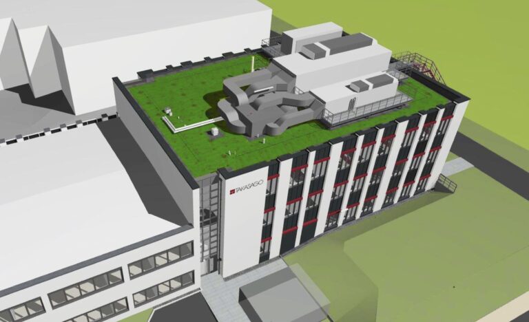 Visualisierung TAKASAGO Labor- und Bürogebäude in Zülpich.