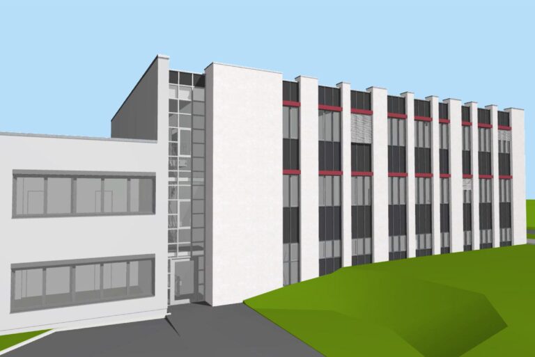 Visualisierung TAKASAGO Labor- und Bürogebäude in Zülpich.