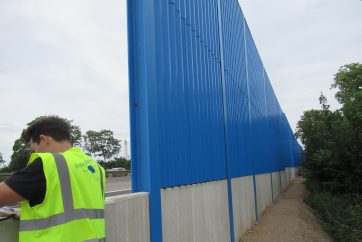 HZI-Bauwerksprüfung an der A555.