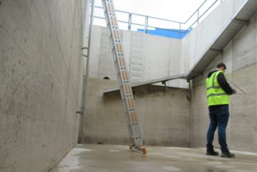 HZI-Bauwerksprüfung an der A555.