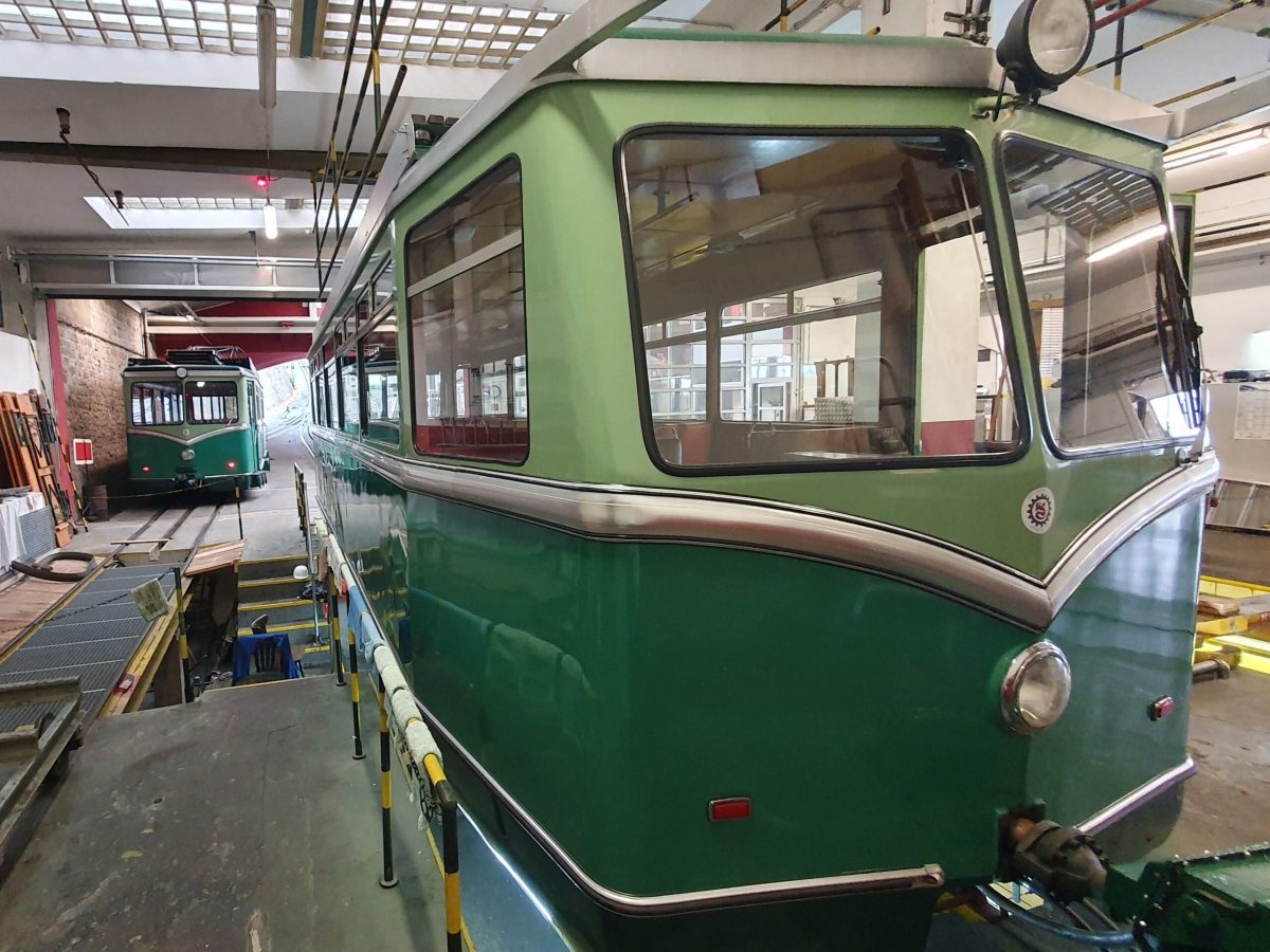 Bauwerksprüfung von Arbeitsgruben an der Drachenfelsbahn.