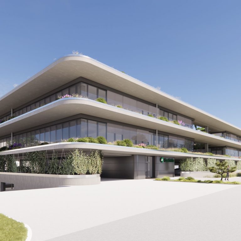 Bürogebäude Bechtle AG mit Tiefgarage in Bonn-Bad Godesberg - Visualisierung.