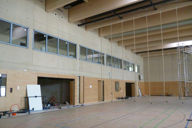 Bonns Fünfte - Ausbau der 5. Gesamtschule Bonn - Baustelle Sporthalle.