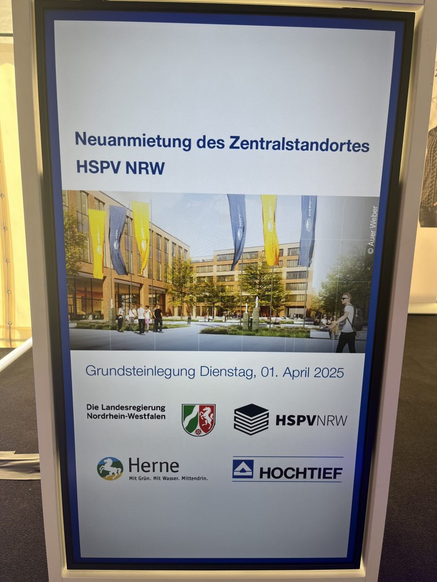 Neubau HSPV in Herne - Grundsteinlegung.