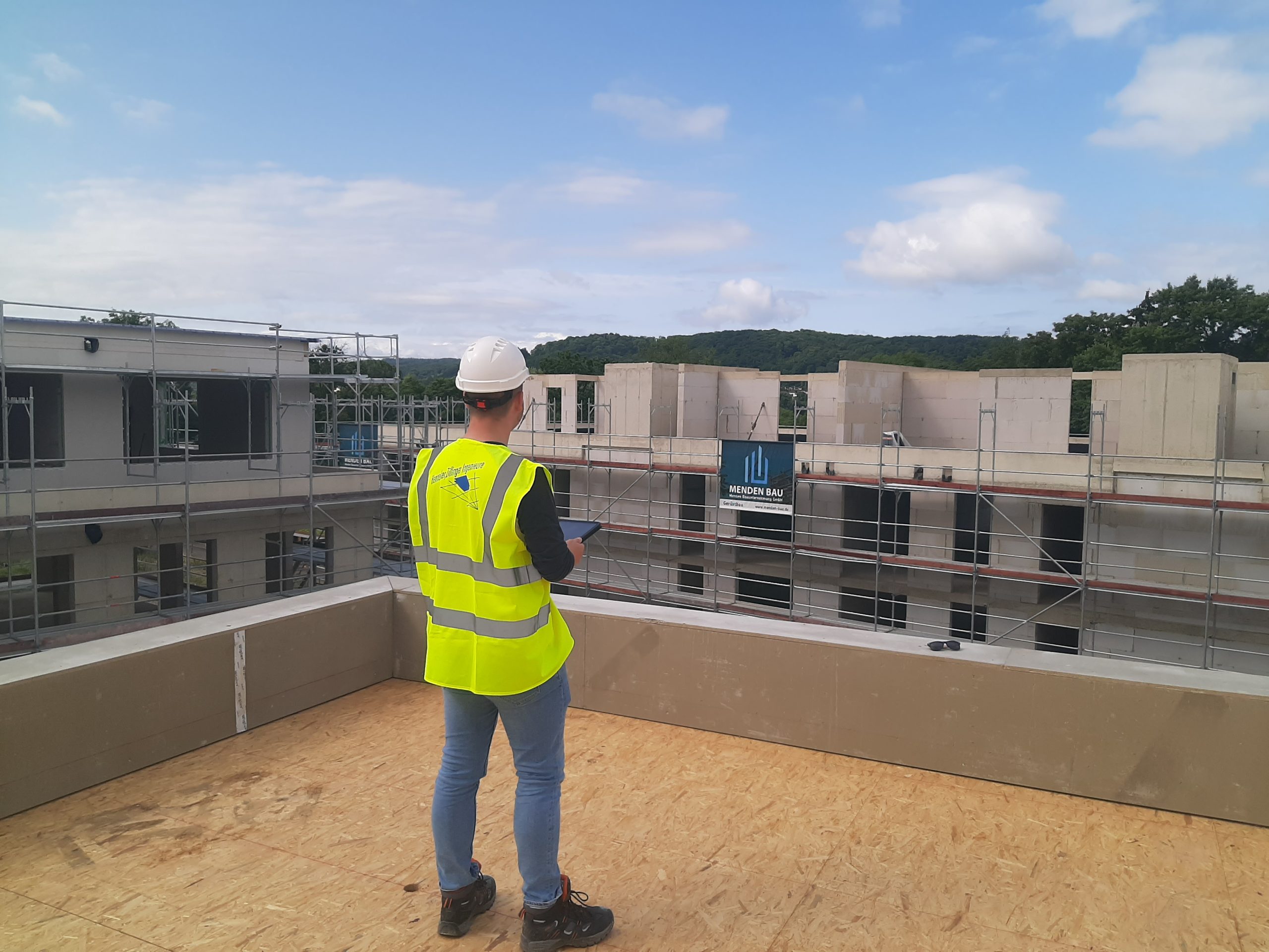Neubau Klinkerhöfe Rhöndorf - Baustellentermin für HZI-Team.