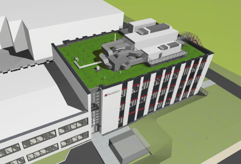 Neubau TAKASAGO Labor- und Bürogebäude QA1 - Gründach